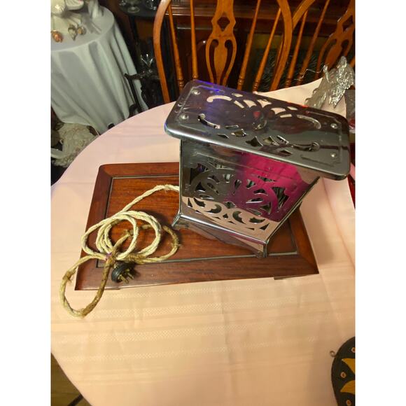 Antique Early 1900s Electric Toaster Drop Sides Ornate Edison 159T33 with cord - Picture 3 of 16